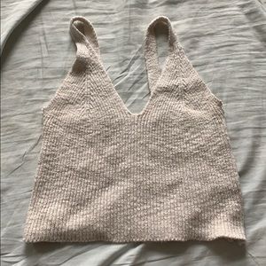 Cream/white Crop Tank Top (S)